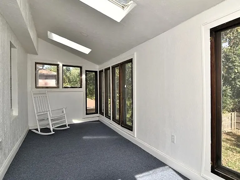 Covered sunroom on second floor