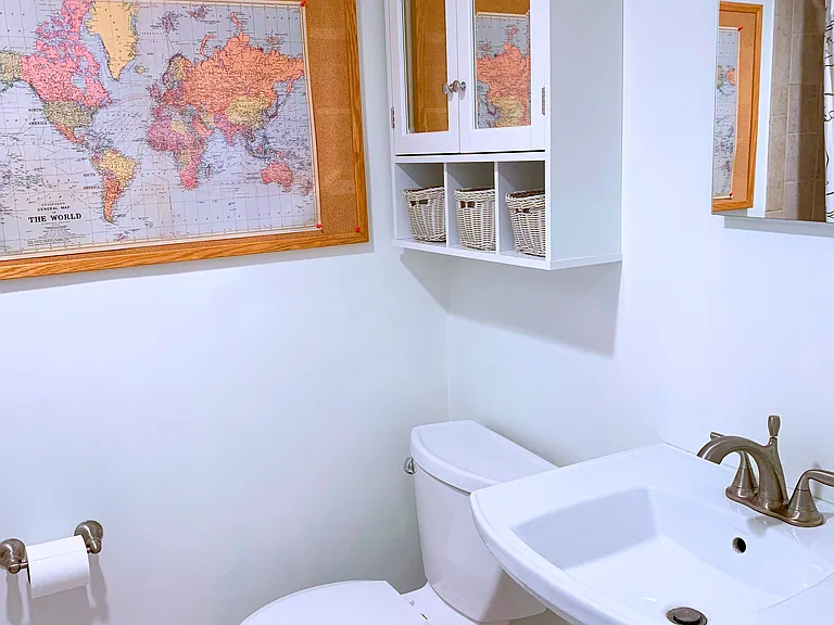Full Bathroom with Vanity and Toilet