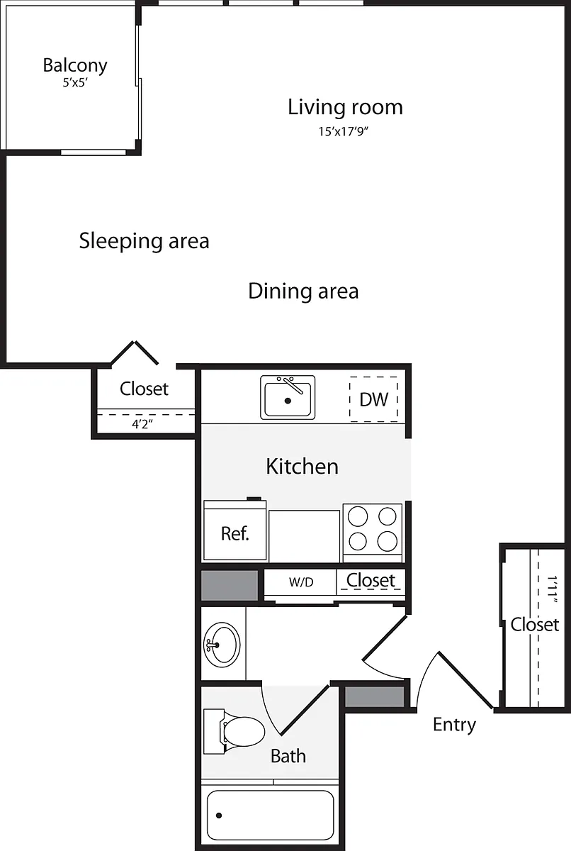 Floor plan Studio D WD
