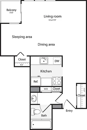 Floor plan Studio D WD