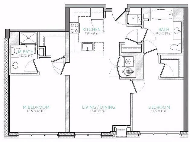 Floor plan 2B-2
