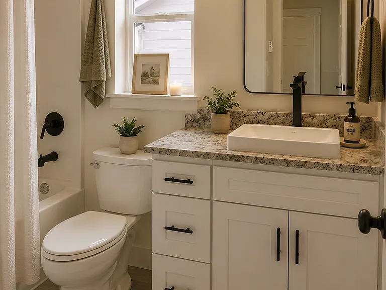 Upstairs guest full bathroom.