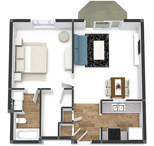 Floor plan One Bedroom Plus