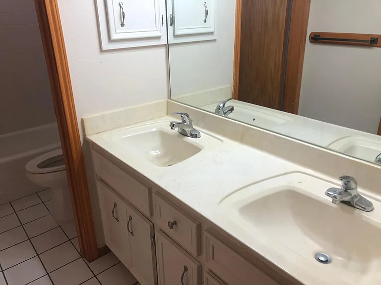 Master bathroom two sinks