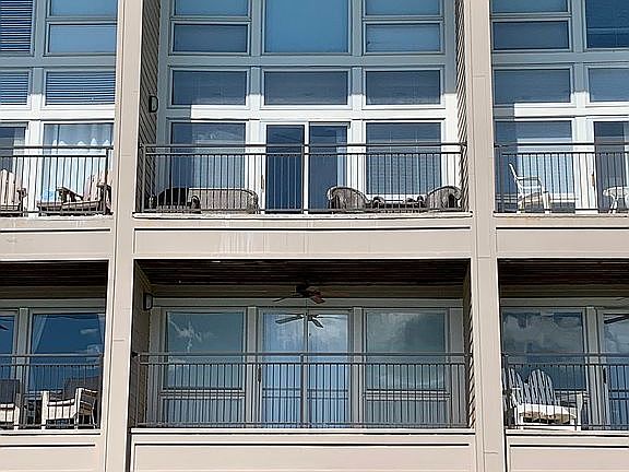 From pool (top center unit)