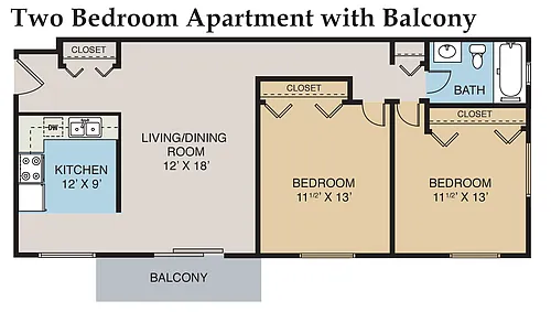 Floor plan 2 Bedroom Upper