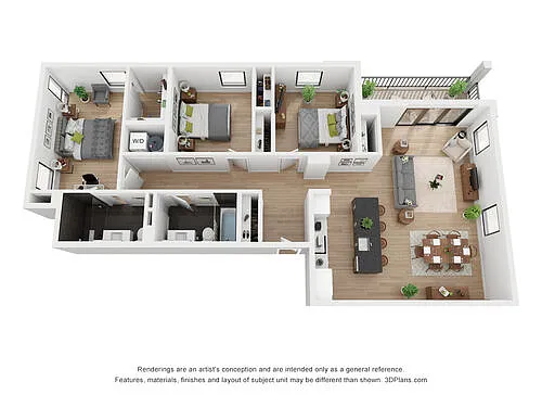 Floor plan Three Bedroom