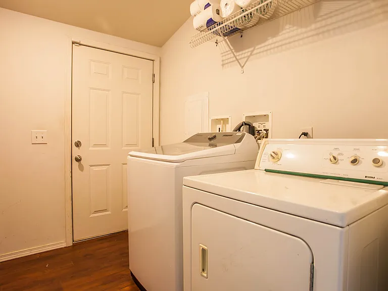 Laundry into garage