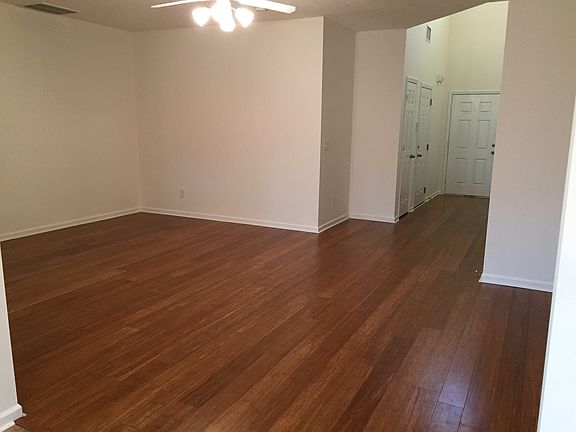 Living room, open space downstairs, hardwood floors