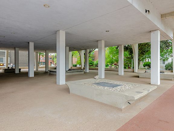 Nice underneath building for sitting and relaxing