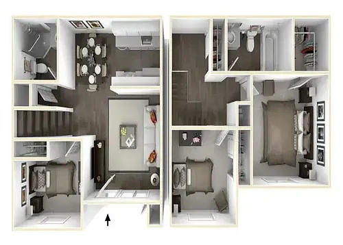 Floor plan Three Bed