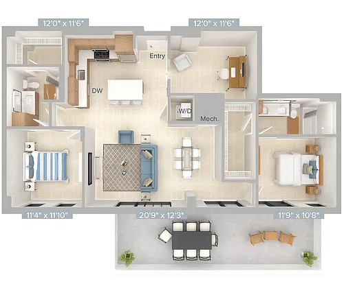 Floor plan B17D