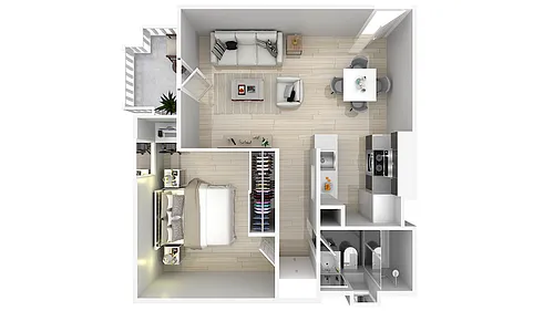 Floor plan 1x1c