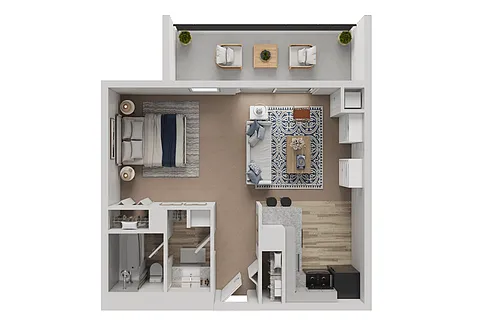 Floor plan Studio - Highrise