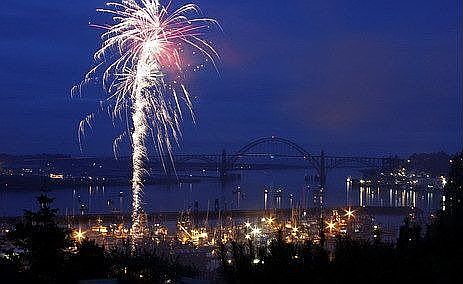 view from deck on Jul4