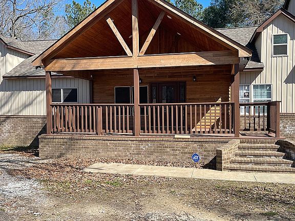 Cedar and brick porch 