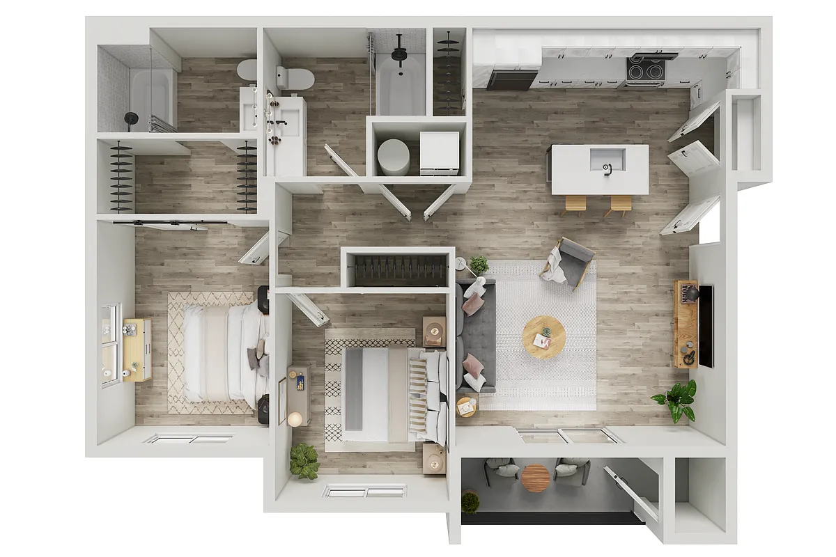 Floor plan Two-Bedroom