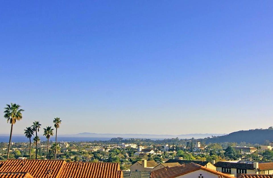 Ocean and city view from upper patio