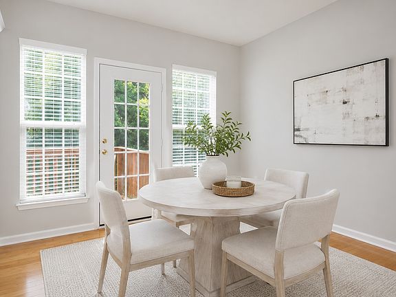 dining with access to deck