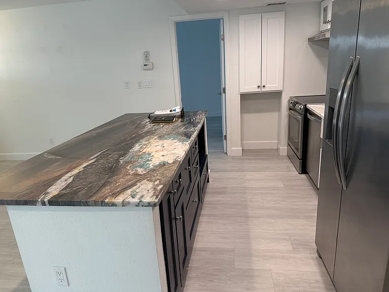 Side view of kitchen