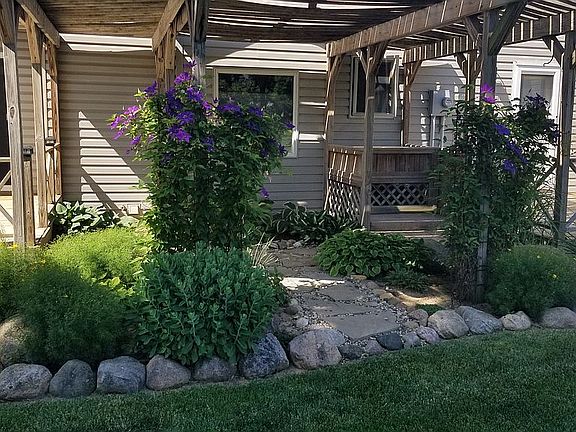 Pergola and landscaping