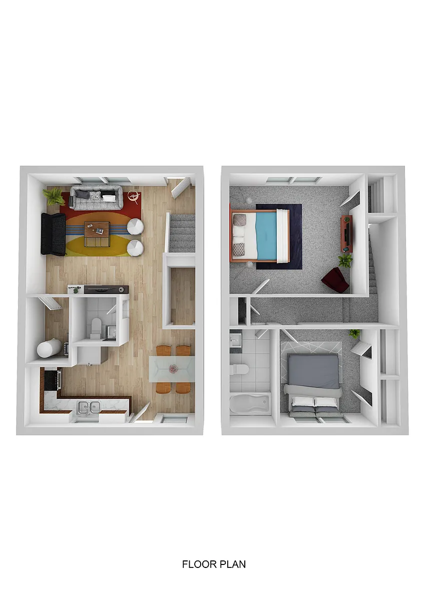 Floor plan 2 Bedroom Townhouse