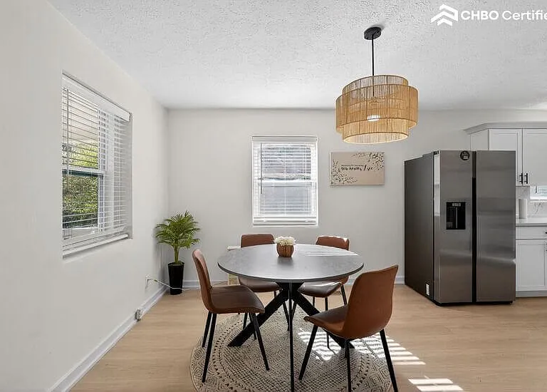 The open concept design keeps the area connected