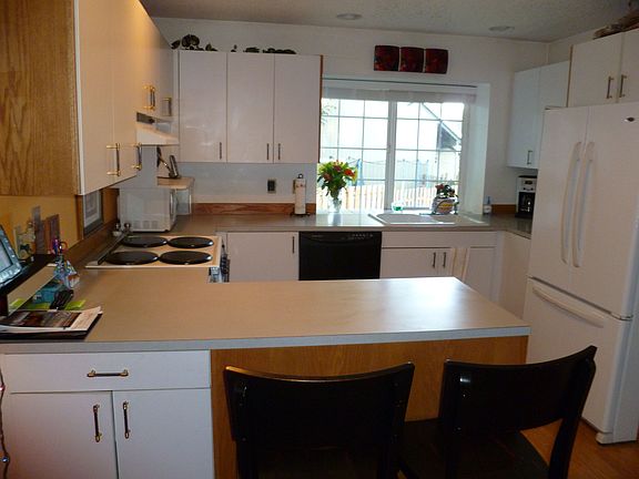Kitchen with bay window & storage galore
