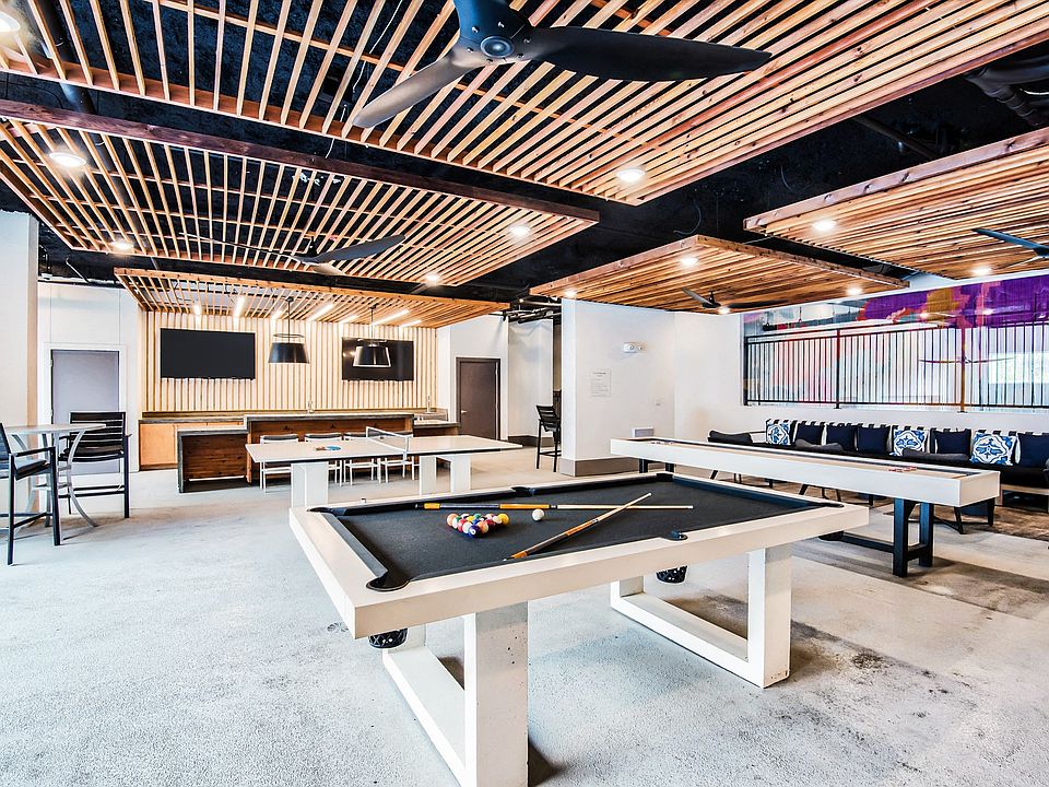 Our open air lounge features a pool table, ping pong table and shuffleboard