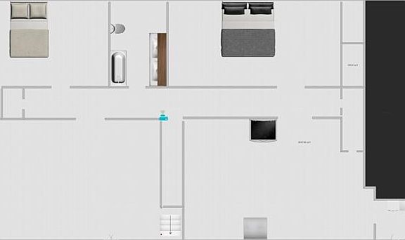 Floor plan. Only kitchen appliances are provided.