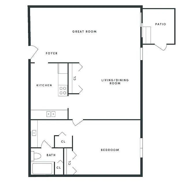 Floor plan 1 Bedroom