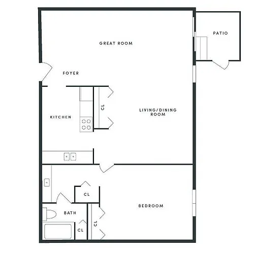 Floor plan 1 Bedroom