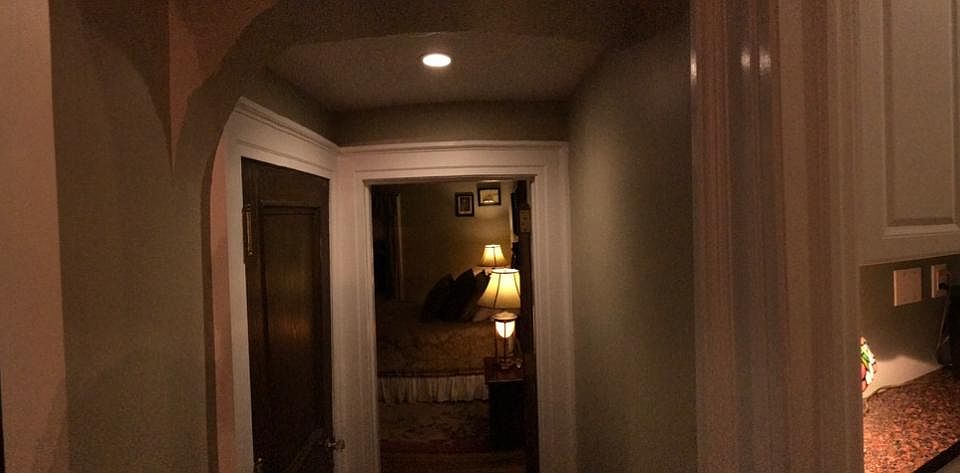 Panoramic View of Bathroom, Master Bedroom, and Kitchen