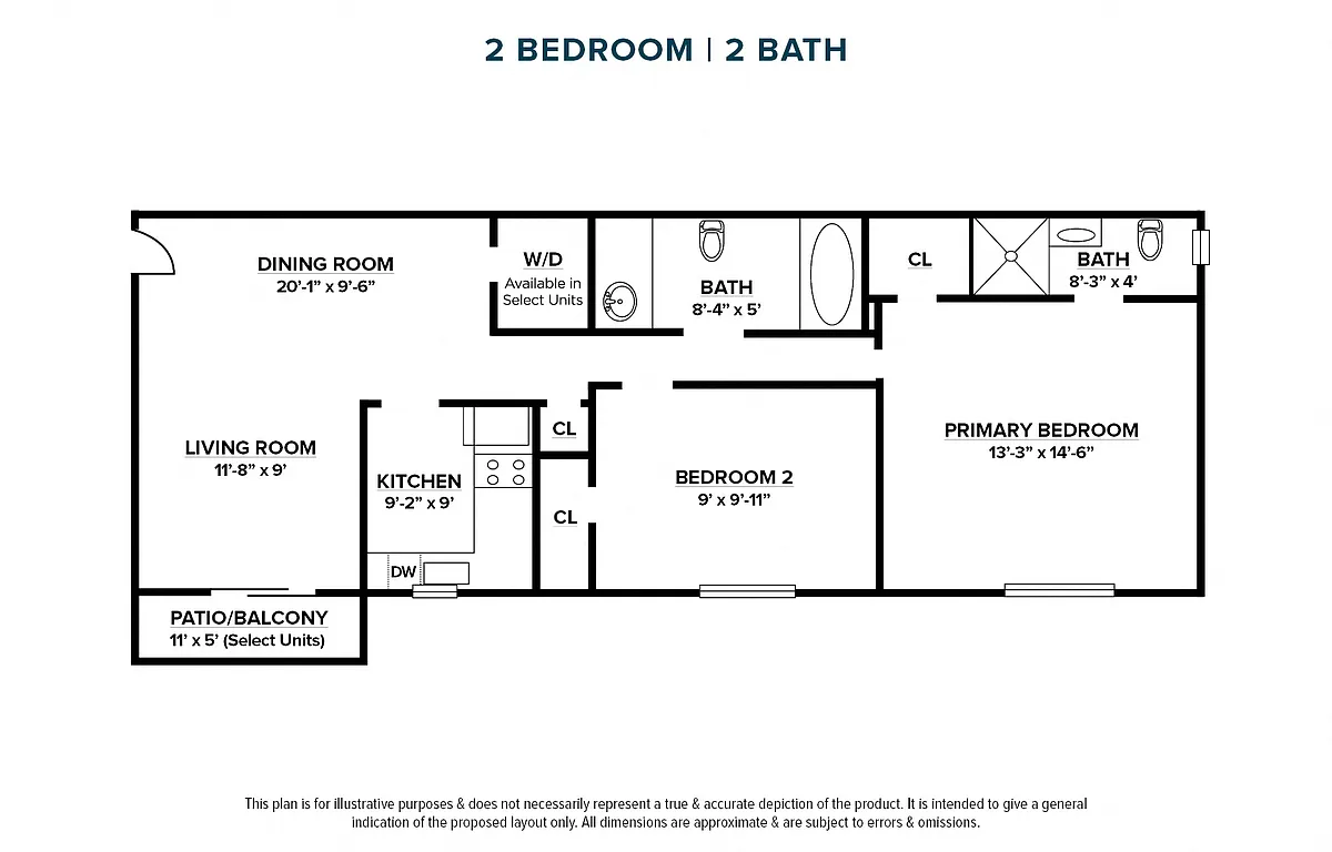 Floor plan 2 Bedroom