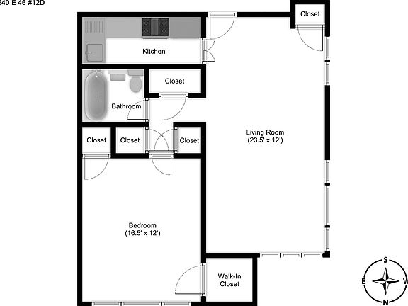3rd image of 240 E 46th St APT 12D