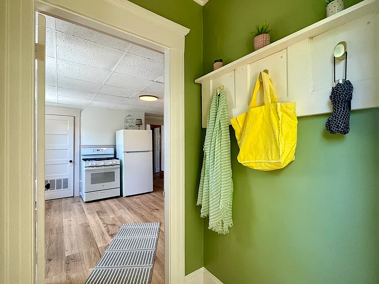 View of kitchen from mudroom