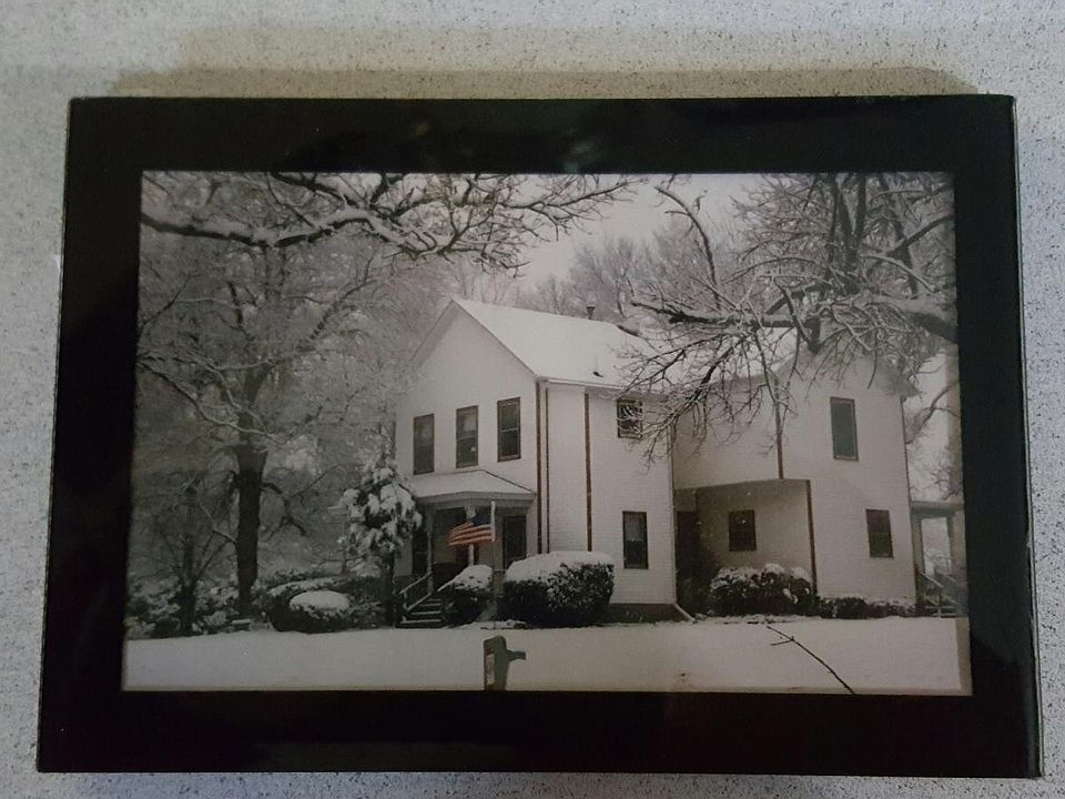 Front of house in winter