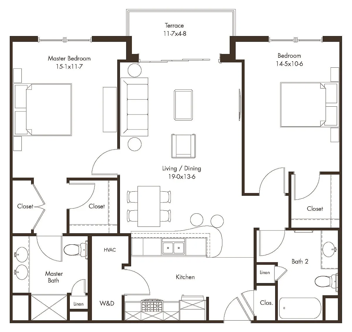 Floor plan 2 Bedroom