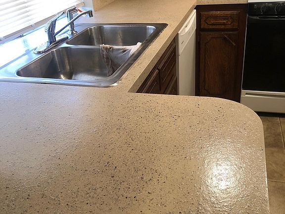 New countertop and backsplash