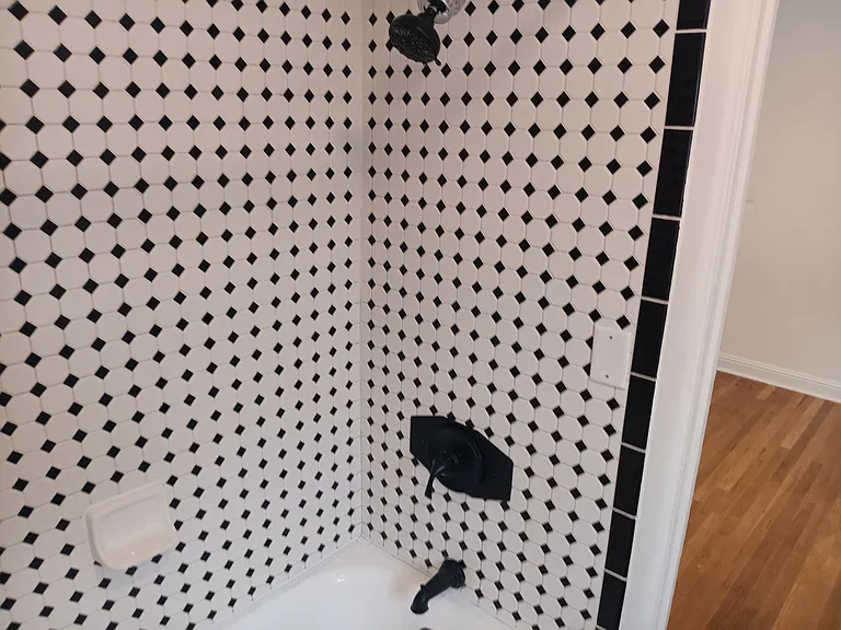 Tiled bathtub