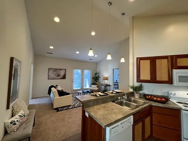 Staged Pinehurst floor plan
living room looking from kitchen