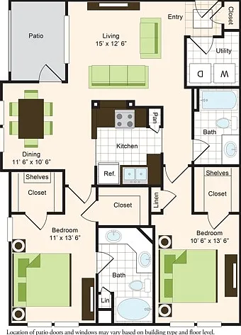 D | 2x2 | 1138 sq ft D | 2x2 | 1138 sq ft