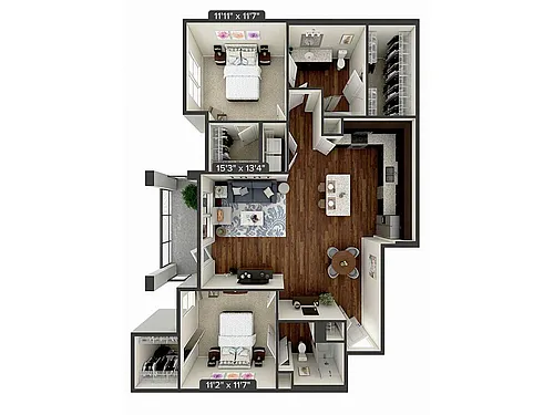 Floor plan B2-1111