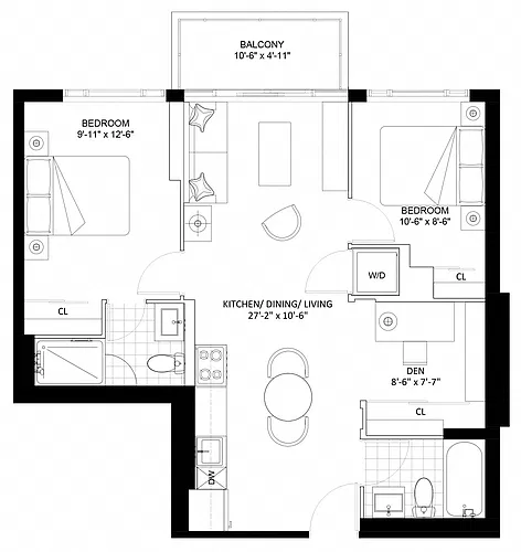 Floor plan Diamond 2 - Plan JJ