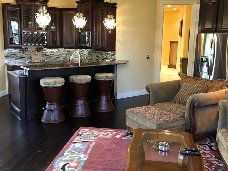 Bonus room with full kitchen with full size refrigerator for your extended family