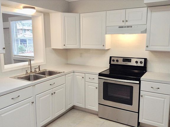 Kitchen with new cabinets, stainless steel appliances