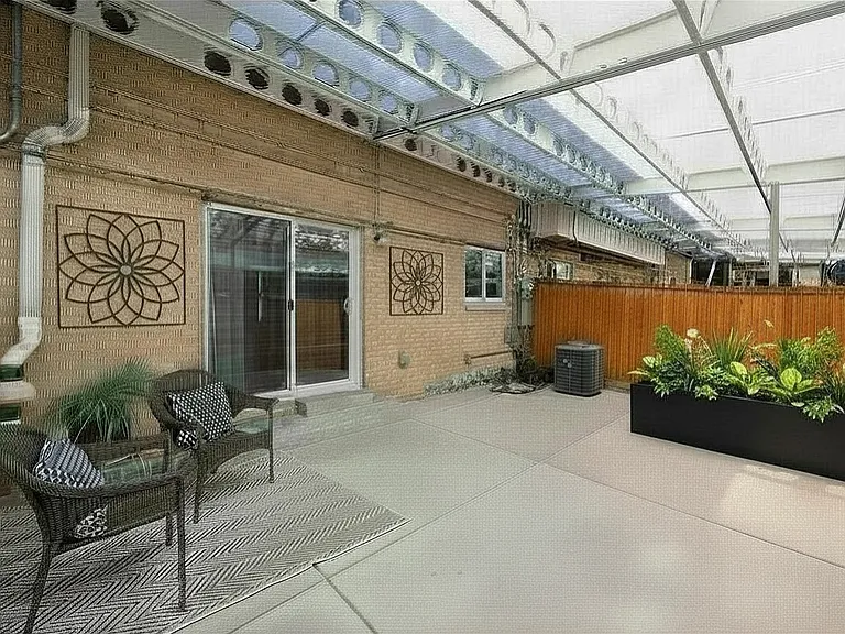 Large back patio