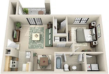 Floor plan One Bedroom