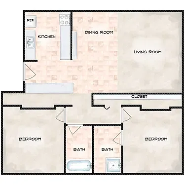Floor plan Floorplan 2x2