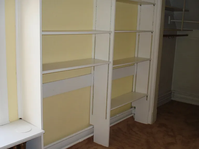 Storage Shelves in Third Bedroom
Large Closet Entrance to the Right